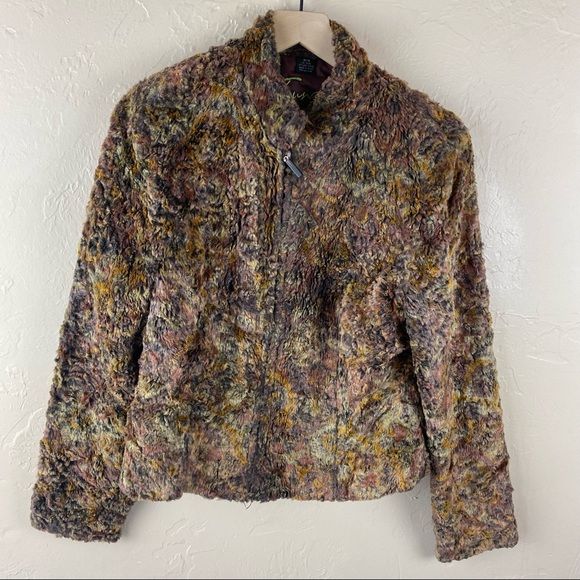Women’s Tsunami Faux Fur ZIP Jacket Coat Medium Multicolor - Picture 1 of 10
